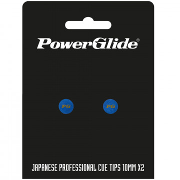 PowerGlide Japanese Pro Cue Tips 10mm x2 Medium &ndash; Pool & Snooker